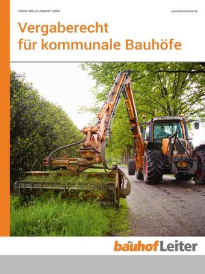 cover image of Vergaberecht für kommunale Bauhöfe